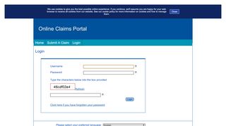 
                            2. Login - Online Claims Portal