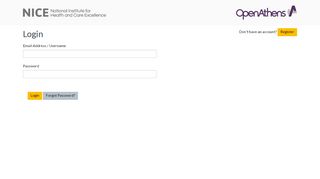 
                            4. Login - OpenAthens