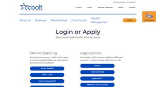 
                            1. Login or Apply | Cobalt Credit Union