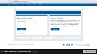 
                            5. Login or Create A New Account - My AANP Home