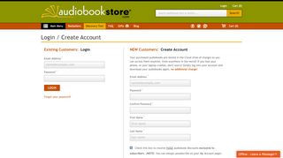 
                            9. Login or Create Account | AudiobookStore.com