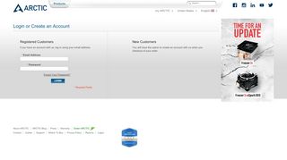 
                            3. Login or Create an Account - ARCTIC
