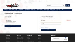 
                            3. Login or Create an Account - Magic Tricks