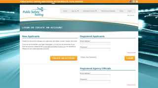 
                            3. Login or Create an Account - Public Safety Testing