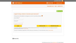 
                            6. Login Or Register | 16-25 Railcard by National Rail