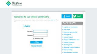 
                            5. Login or Register - Allegheny Health Network