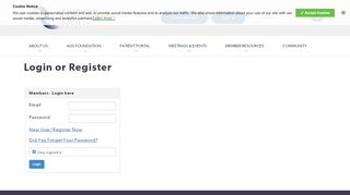 
                            2. Login or Register - American Glaucoma Society