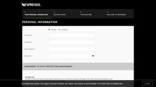 
                            5. Login or register at NESPRESSO website | Nespresso