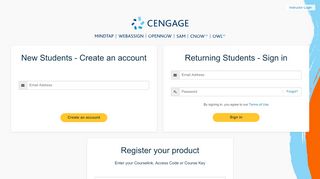 
                            2. Login or Register - CengageBrain