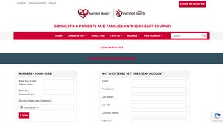 
                            3. Login or Register - Connections in a Heartbeat - Mended Hearts