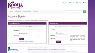 
                            4. Login or Register - Knott's Berry Farm