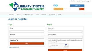 
                            1. Login or Register - Library System of Lancaster County