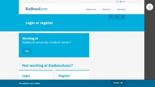 
                            4. Login or register - Radboudumc
