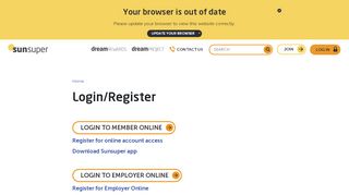 
                            7. Login or Register | Sunsuper