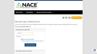 
                            4. Login or Register to Post Jobs - NACE International