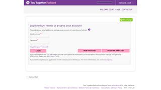 
                            5. Login Or Register | Two Together Railcard by National Rail