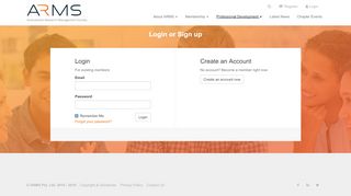 
                            5. Login or Sign up - ARMS