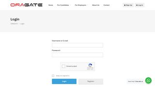 
                            1. Login | ORAGATE