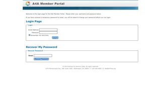 
                            3. Login Page - Airlines for America