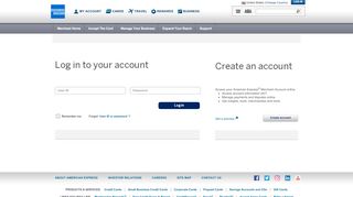 
                            10. Login Page – American Express Merchant