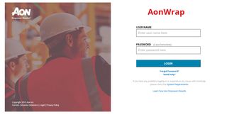 
                            3. Login Page - aonwrap.aon.com