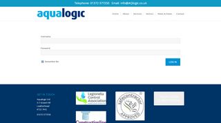 
                            8. Login Page - Aqualogic