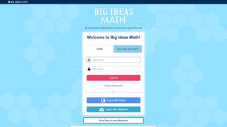 
                            7. Login Page - bigideasmath.com