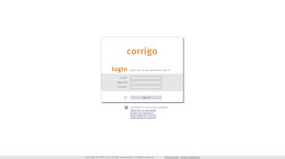 
                            6. Login Page - Corrigo