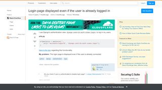 
                            5. Login page displayed even if the user is already logged in - Stack ...