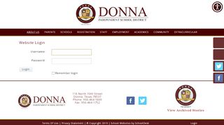 
                            3. Login Page - Donna ISD