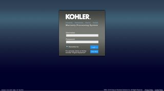 
                            1. Login page - generatorwarranty.kohlernet.com