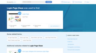 
                            5. Login Page Glaze at top.accessify.com