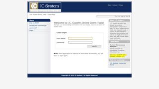 
                            2. Login Page - IC System