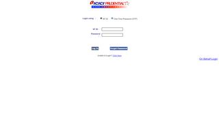 
                            4. Login Page - ICICI PRUDENTIAL LIFE INSURANCE