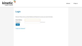 
                            3. Login page - Kinetic Credit Union