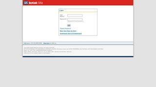 
                            3. Login Page - Kotak Life Insurance