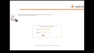 
                            3. Login Page - mail2sms.myvaluefirst.com