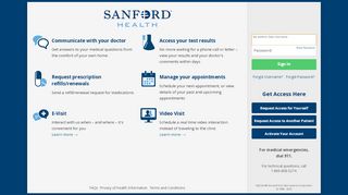 
                            2. Login Page | My Sanford Chart - Enrollment Login