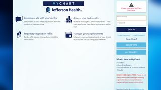 
                            6. Login Page - mychart.jefferson.edu