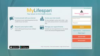 
                            6. Login Page - my.lifespan.org