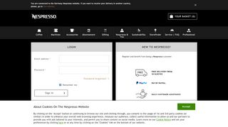 
                            1. Login Page | Nespresso