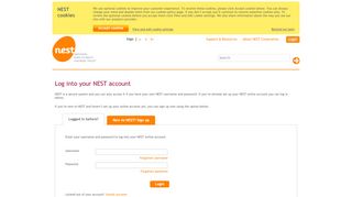 
                            2. Login Page - NEST Pensions