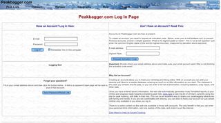 
                            7. Login Page - Peakbagger.com