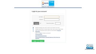 
                            8. Login Page - spectrum.maxbupa.com