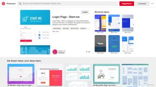 
                            9. Login Page - Start.me | UI/UX | Webdesign, Web design und ...