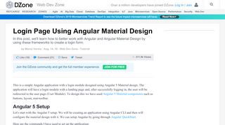 
                            1. Login Page Using Angular Material Design - DZone Web Dev