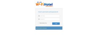 
                            5. Login Page - Wi-Fi Hotel