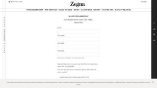 
                            5. Login Page Zegna - Ermenegildo Zegna