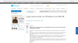 
                            1. Login para entrar no Windows Live Mail