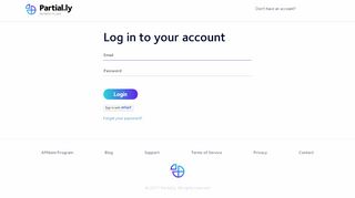 
                            5. Login - Partial.ly - Payment Plan Software